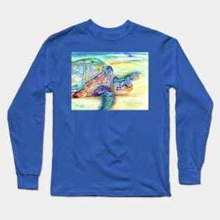 Rainbow Sea Turtle 2 Long Sleeve T-Shirt